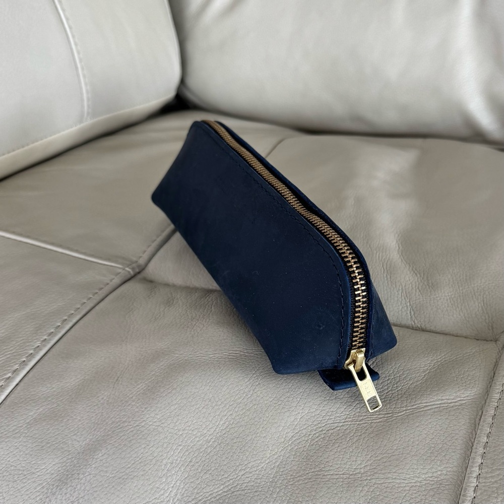 Portland Leather Sidekick Pouch Travel Leather Bag Makeup Jewelry Minimalist - Picture 3 of 8